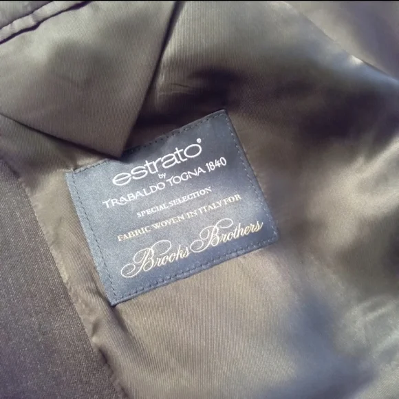 Brooks Brothers 1818 Estrato Trabaldo Togna Italy Black Sports CoatMen 44R/38W